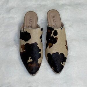 NWOT Boutique Corkys Cow Print Mules